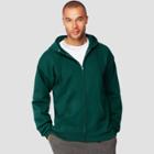 Hanes Men's Ultimate Cotton Full Zip Hooded Sweatshirt - Forest (green)