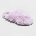 Women's Paris Crossband Fur Slippers - Stars Above Purple
