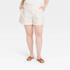 Women's Plus Size High-rise Shorts - Universal Thread White