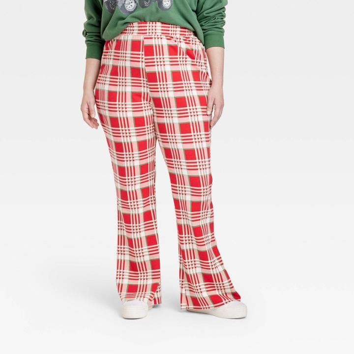 Grayson Threads Women's Plus Size Matching Graphic Plaid Pants - 1x, One Color