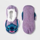 Disney Women's Lilo & Stitch Pull-on Slipper Socks - Purple