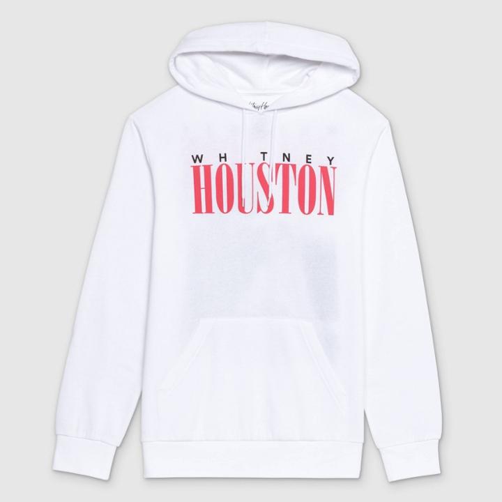 Men's Whitney Houston Graphic Hooded Sweatshirt - White