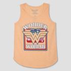 Plus Size Girls' Dc Comics Wonder Woman Retro Tank Top - Pale Peach