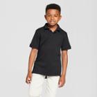 Boys' Short Sleeve Interlock Uniform Polo Shirt - Cat & Jack Black