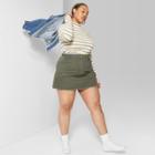 Women's Plus Size Cargo Skirt - Wild Fable Olive