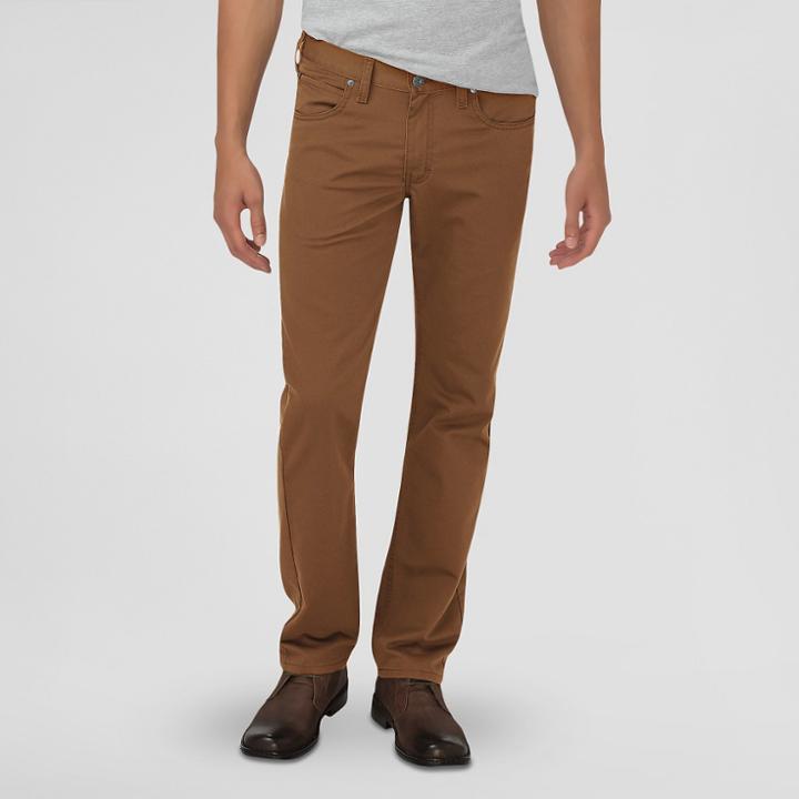 Dickies Men's Slim Fit 5-pocket Pants Brown