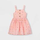 Toddler Girls' Floral Button-front Tank Dress - Cat & Jack Pink