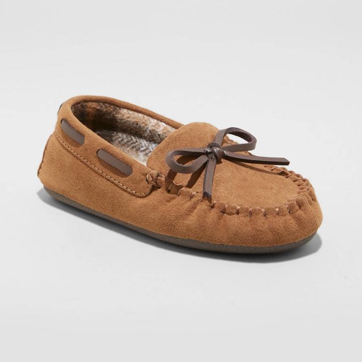 Toddler Boys' Carter Moccasin Slippers - Cat & Jack Dark Chestnut
