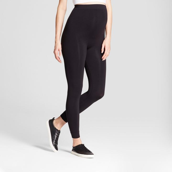 Maternity Seamless Belly Leggings - Isabel Maternity By Ingrid & Isabel Black