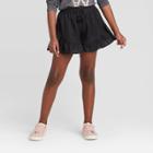 Girls' Ruffle Shorts - Art Class Black S, Girl's,