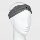 Plaid Twisted Headband - A New Day Gray