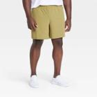 Men's Big & Tall Stretch Woven Shorts 7 - All In Motion Khaki