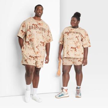 Jolie Noire Black History Month Gender Inclusive Plus Size Short Sleeve T-shirt - Cream Floral