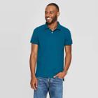 Men's Standard Fit Loring Polo Shirt - Goodfellow & Co Coastal Wave S, Size: Small, Coastal Blue