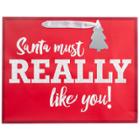 Vogue Santa Must Really Like You Christmas Gift Bag Red - Wondershop