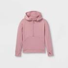 Girls' Ponte 1/2 Zip Hooded Sweatshirt - All In Motion Rose