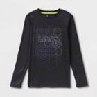 Boys' Long Sleeve 'level Up' Graphic T-shirt - All In Motion Black