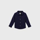 Toddler Boys' Corduroy Long Sleeve Button-down Shirt - Cat & Jack Navy