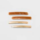 Metal Bobby Pin Hair Clip Set 4pc - A New Day Brown/gold