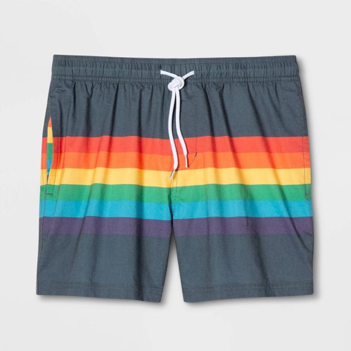 Trinity Collective Pride Adult 5.5 Gender Inclusive Swim Board Shorts - Navy Xl,