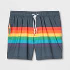Trinity Collective Pride Adult 5.5 Gender Inclusive Swim Board Shorts - Navy Xl,