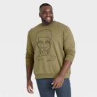 Well Worn Black History Month Men's Big & Tall Silhouette Sweatshirt - Green