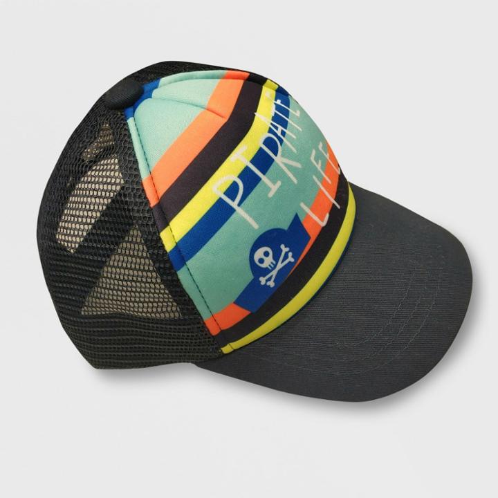 Toddler Boys' Pirate Life Striped Baseball Hat - Cat & Jack Navy (blue)