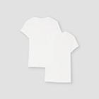 Women's Short Sleeve Ribbed 2pk Bundle T-shirt - A New Day White/white