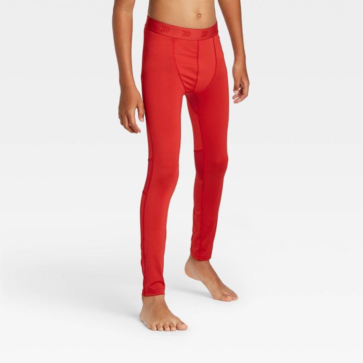 Boys' Fitted Performance Tights - All In Motion Red