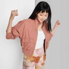 Women's Zip Front Utility Jacket - Wild Fable Brown