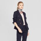 Women's Double Breasted Blazer - A New Day Blue