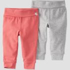 Baby Girls' 2pk Pull-on Pants - Little Planet Organic By Carter's Pink