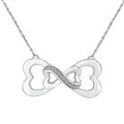 Target Diamond Accent White Diamond Prong Set Infinity Necklace In Sterling Silver (ij-i2-i3), Women's