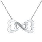 Target Diamond Accent White Diamond Prong Set Infinity Necklace In Sterling Silver (ij-i2-i3), Women's