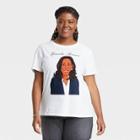 Rebel Girls Women's Kamala Harris Plus Size Short Sleeve Graphic T-shirt - White