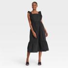 Women's Ruffle Sleeveless Dress - Who What Wear Black