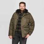 Men's Big & Tall Four-pocket Sherpa Lined Parka - Goodfellow & Co Olive