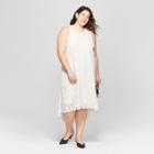 Women's Plus Size High-low Lace Midi Dress - Ava & Viv White X