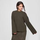 Women's Long Sleeve Relaxed Seamed Top - Prologue Olive