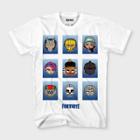 Mad Engine Boys' Fortnite Head Grid Boxes Short Sleeve T-shirt - White