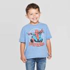 Petitetoddler Boys' Disney Spider-man Short Sleeve T-shirt - Heather Blue