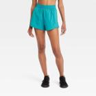 Women's Mid-rise Run Shorts 3 - All In Motion Turquoise Blue