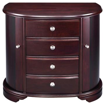 Homepointe Java 3 Drawer Wooden Jewelry Box, Women's, Brown