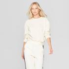 Women's Long Sleeve Crew Neck Cable Sweater - Who What Wear Yellow