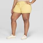 Women's Plus Size Mid-rise Jean Shorts - Universal Thread Yellow