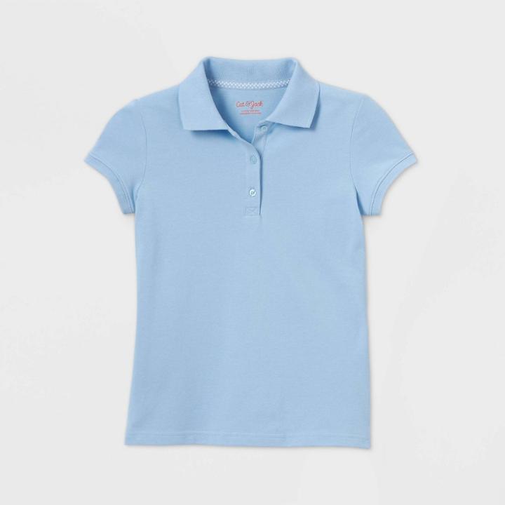 Petitegirls' Short Sleeve Stain Release Uniform Polo Shirt - Cat & Jack