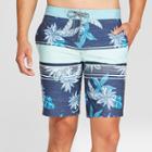 Men's 10 Floral Print Trails Board Shorts - Goodfellow & Co Deep Ocean