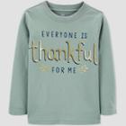Baby Girls' 'thankful' Thanksgiving T-shirt - Just One You Made By Carter's Green