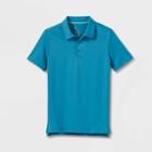 Boys' Golf Polo T-shirt - All In Motion Teal Blue