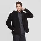 Men's Regular Fit Sherpa Tech Fleece Jacket - Goodfellow & Co Black